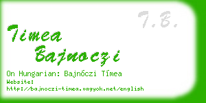 timea bajnoczi business card